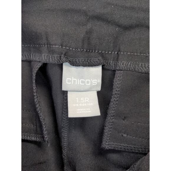 Chico's Womens Pull On Pants Size 1.5 10R Black Rayon Blend - Picture 10 of 12